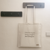 Tote bag *J'aime bien les gens mais je préfère ma maison