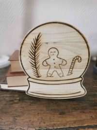 Planche en bois *Boule à neige