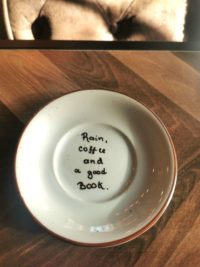 Assiette à dessert *Rain, coffee and a good book