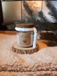 Bougie de Noël avec mèche en bois *Pomme - cannelle et amandes